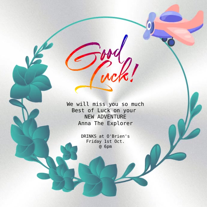 Good Luck Sorry You're Leaving Wpis na Instagrama template
