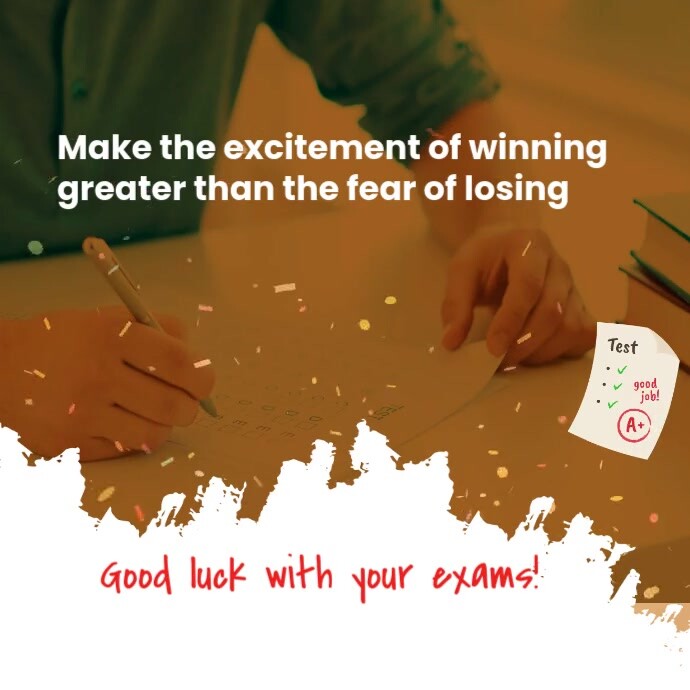 Good luck with your exams! Vierkant (1:1) template