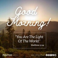 Good Morning Bible Verse Inspirational Dawn Video Template Instagram Post