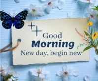 Good morning Medium Rectangle template