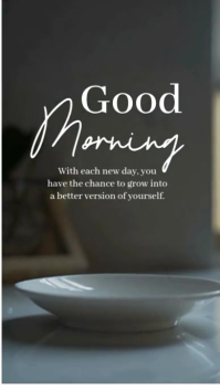 Hitam Morning Motivation Digitalt display Template