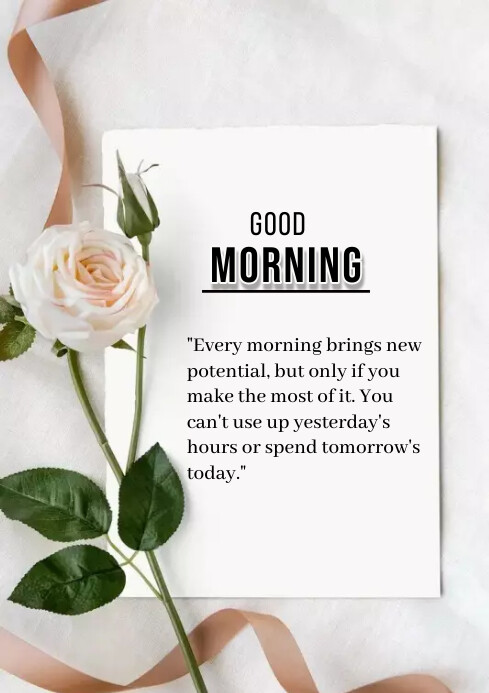 good morning A4 template