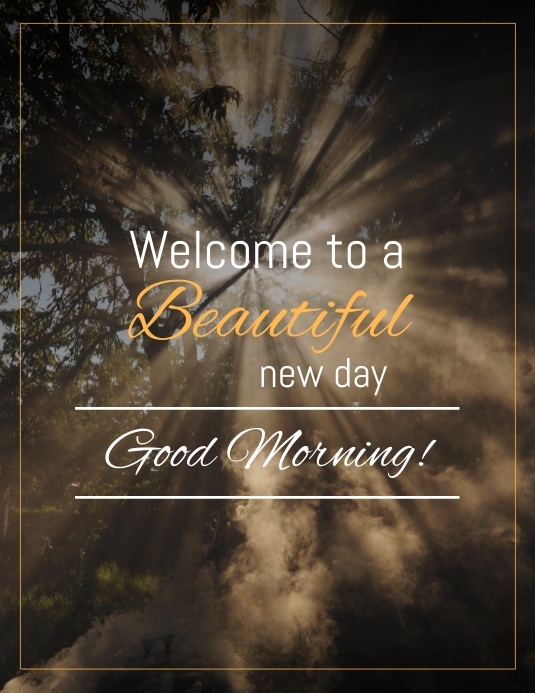 Good Morning Message Post Template | PosterMyWall