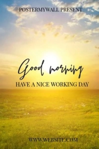 good morning quote Poster template