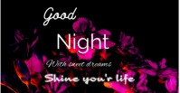 Good night Facebook Event Cover template