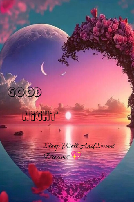 Good night Templat | PosterMyWall