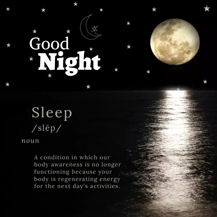 good night instagram post Template | PosterMyWall