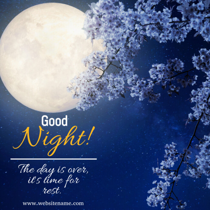 Plantilla de Good night instagram post | PosterMyWall