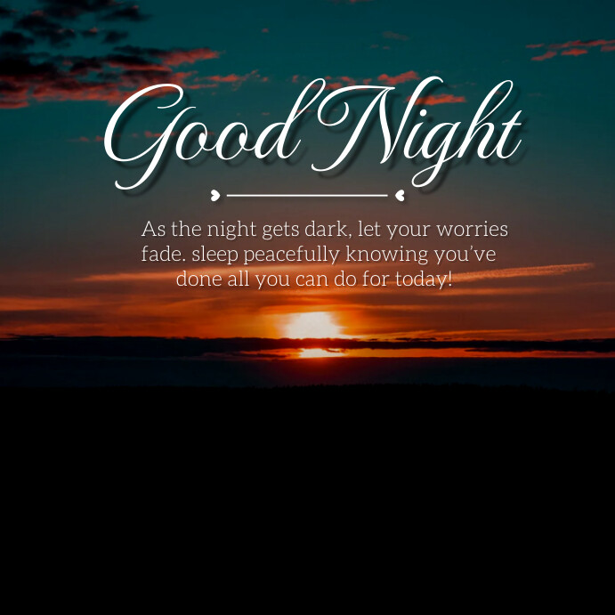 Good Night Instagram Post Template | PosterMyWall