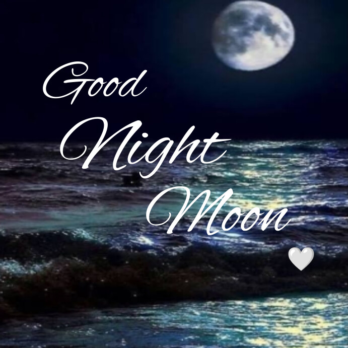 Good night moon Instagram Post template