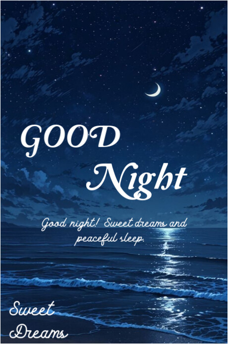 Good night template 2025 | PosterMyWall