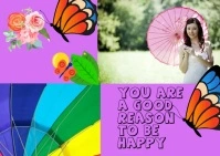 Good reason to be happy Kartu Pos template