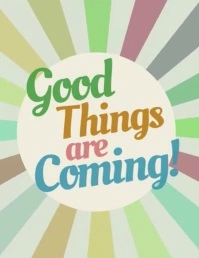 Good things are coming positive video flyer Volante (Carta US) template