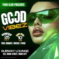 good vibe party Publicação no Instagram template