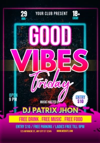 Good vibes Friday A4 template