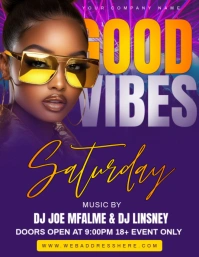 Good Vibes Friday Flyer Volante (Carta US) template