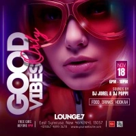 good vibes friday night party Post Instagram template
