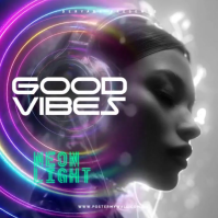 Good Vibes Headphones Music Video Album Cover Обложка альбома template