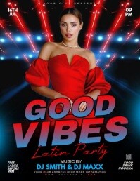 Good vibes Latin party Flyer (US Letter) template