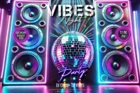 Good Vibes night party ad Póster template