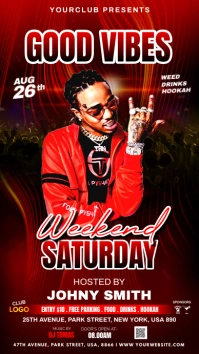Good Vibes Night Party flyer Historia de Instagram template