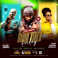 good vibes only party Instagram Post template