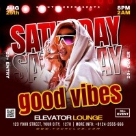 Good Vibes party Instagram Post template