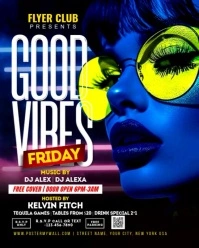 Good Vibes party Instagram Portrait template