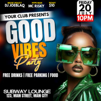 good vibes party Pos Instagram template