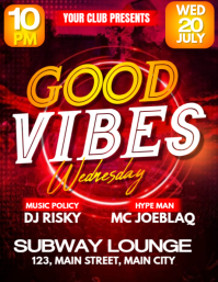 good vibes party Flyer (US Letter) template