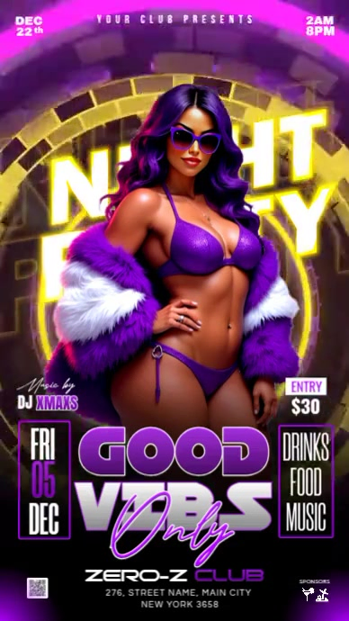 Good Vibes party Instagram Reel template