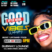 good vibes party Publicação no Instagram template