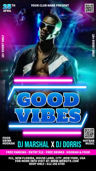 Good Vibes Party Instagram Reel template