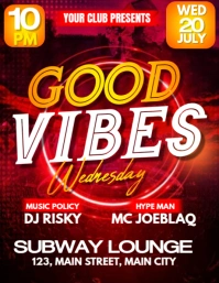good vibes party Flyer (US Letter) template