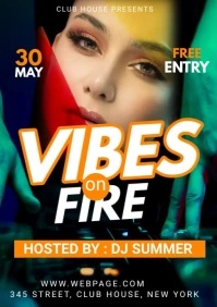 good vibes party A4 template