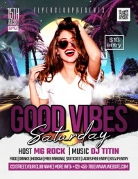 Good Vibes party Flyer (US Letter) template