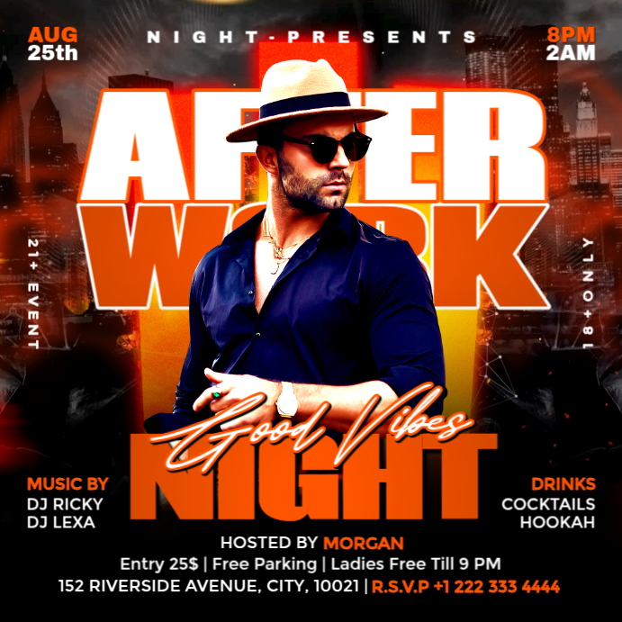 Good Vibes Party Event Ad Design Template Instagram Post