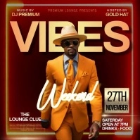 good vibes party night template Instagram na Post