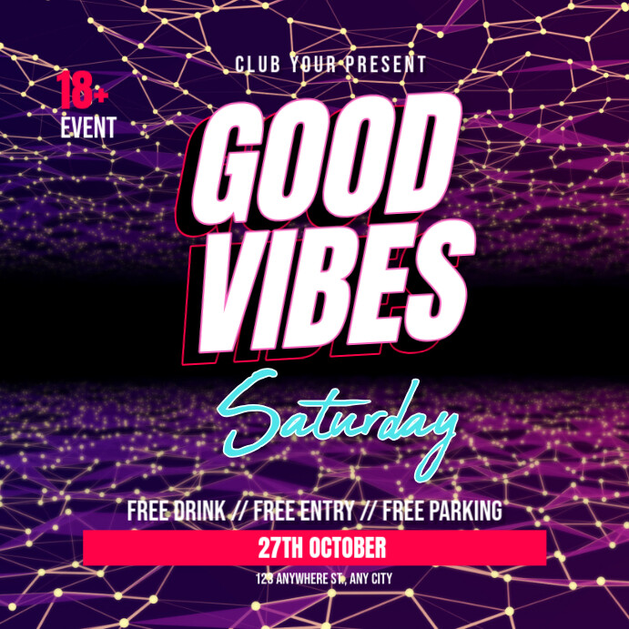 good vibes saturday Template | PosterMyWall