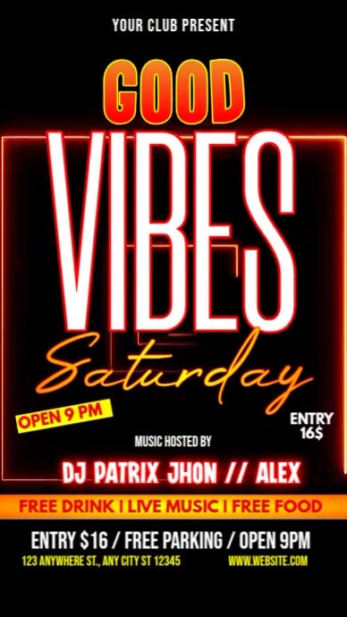 Good vibes saturday video Instagram Reel template