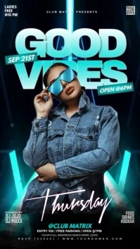 Good Vibes Thursday Pantalla Digital (9:16) template