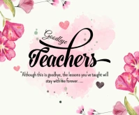 Goodbye Card Medium Rectangle template