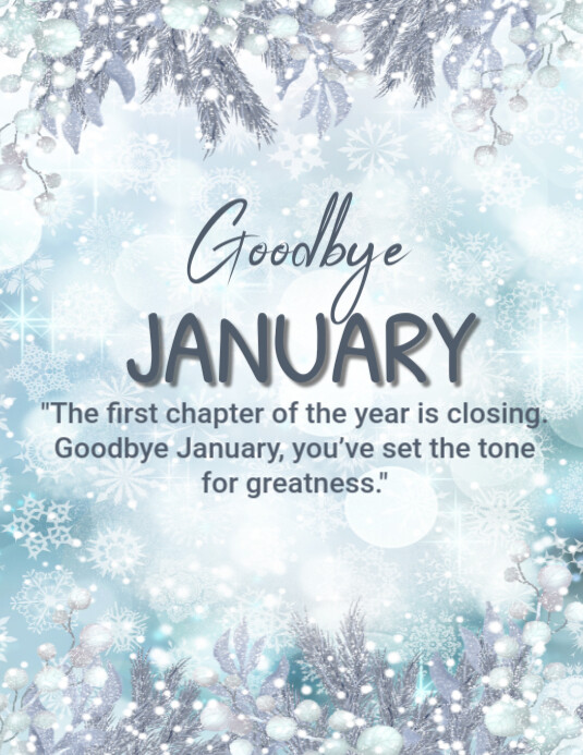 Goodbye January Icon Copy of Goodbye January Flyer Template 2025 | PosterMyWall