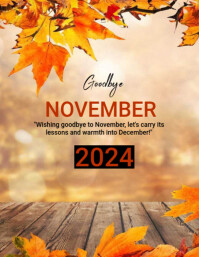 Goodbye November Graphics goodbye December Template | PosterMyWall
