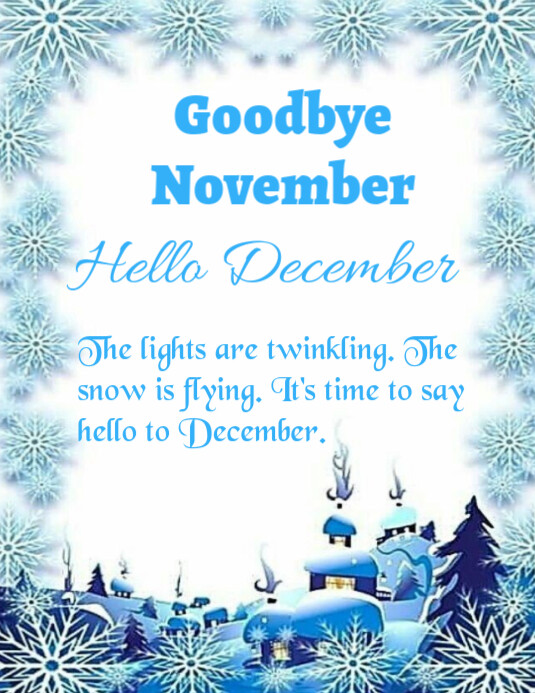 Goodbye November Graphics Plantilla de Goodbye November Hello December | PosterMyWall