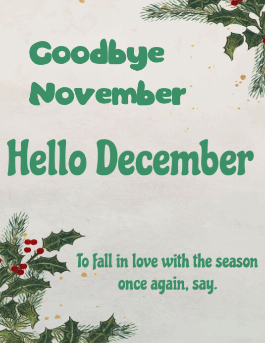 Goodbye November Graphics Goodbye November Hello December Template | PosterMyWall