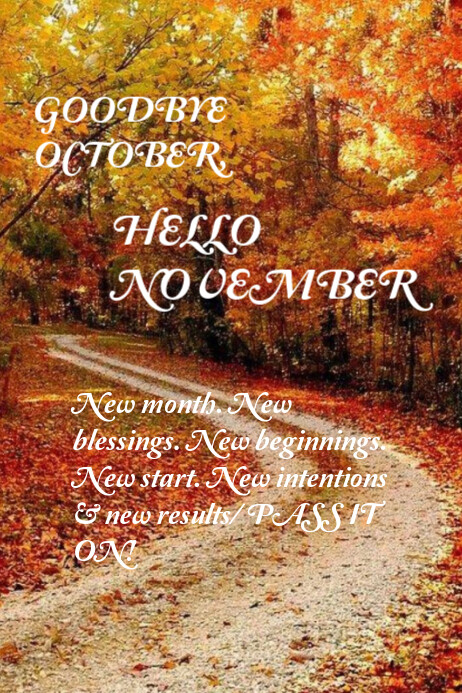 Goodbye October Goodbye October Template | PosterMyWall