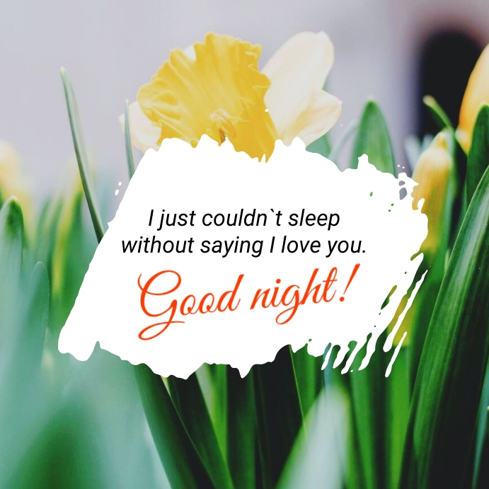 Goodnight Spring goodnight message poster Template | PosterMyWall
