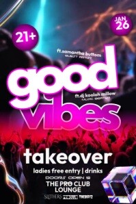 Goodvibes Night Party Video Poster template