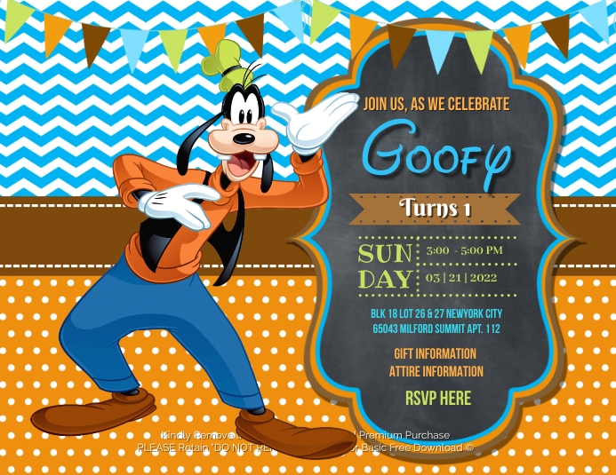 Goofy Front Goofy Template